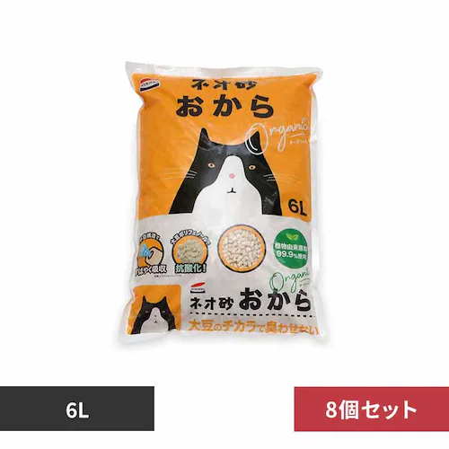 株式会社コーチョー 【8個】ネオ砂 おからオーガニック6L 3630304 【プラザセレクト】_0