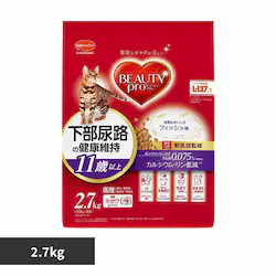 ビューティープロ 下部尿路の健康維持 11歳以上 フィッシュ味 2.7kg×2個 獣医師監修 キャットフード ドライフード