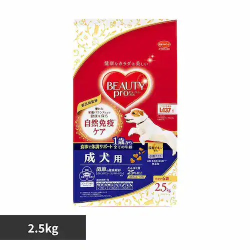 ビューティープロドッグフード 成犬用 1歳から2.5kg×4個 獣医師監修_0