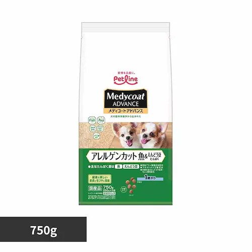 メディコートアドバンス ドッグフード アレルゲンカット 魚&えんどう豆たんぱく 1歳から 750g×6個 _0