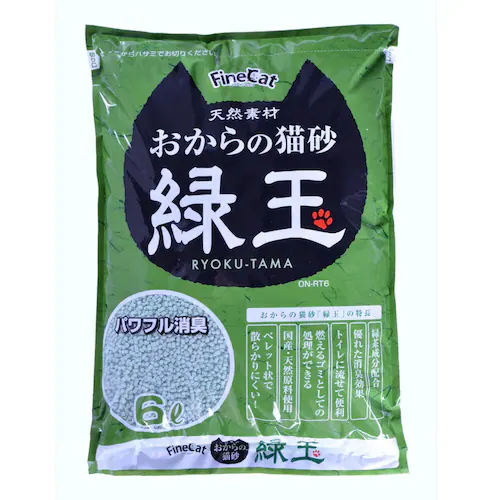 【4個セット】おからの猫砂緑玉 6L _0