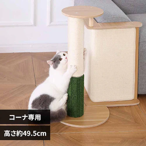 コーナ専用テーブル付き爪とぎタワー YS135147 KIRA_0