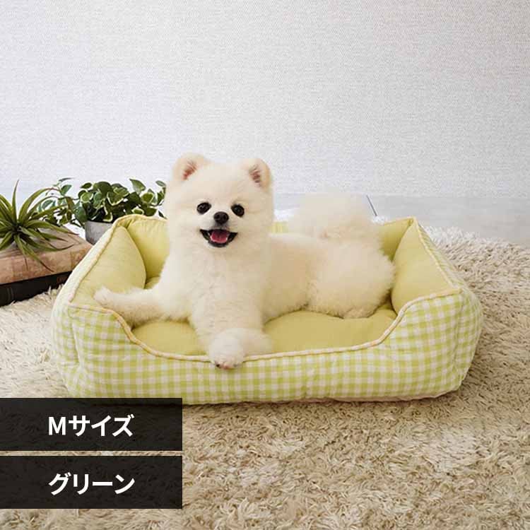 adorable pet'sサマーギンガムスクエアベッドM SB-226MYE イエロー