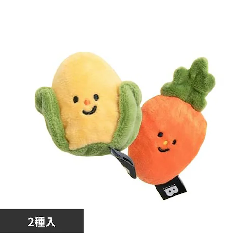 野菜畑ボールおもちゃ2個セット トウモロコシ&ニンジン_0