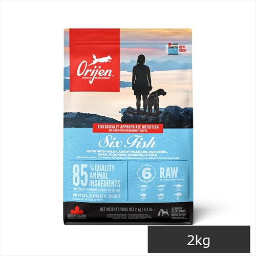 �y�A�E�g���b�g�ܖ������󎚕s�ǁz�I���W�� �h�b�O�t�[�h �I���W�� �V�b�N�X�t�B�b�V�� �h�b�O 2�s �v���~�A���t�[�h �O���C���t���[ ORIJEN_0