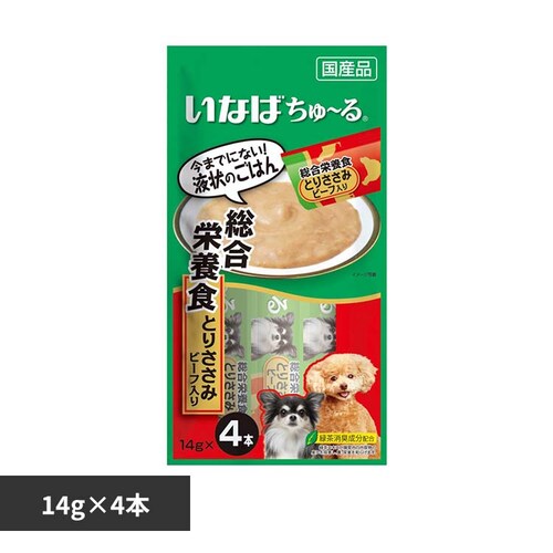 いなば ちゅ〜る 総合栄養食 14g×4本 D-106 とりささみ_ビーフ入り_0