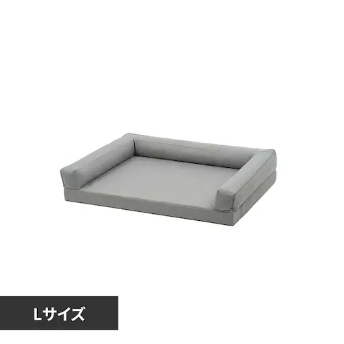 撥水加工 丸洗い可能 ペットベッド Lサイズ T0183PTBDL-LGY ライトグレー_0