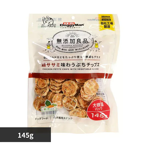 無添加良品 鶏ササミ味わうぷちチップス 野菜入り 145g_0