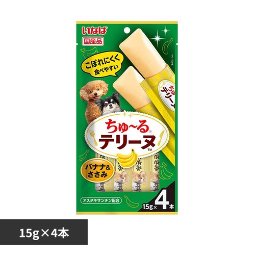 いなば ちゅ〜るテリーヌ 15g×4本 DS-512 バナナ&ささみ味_0