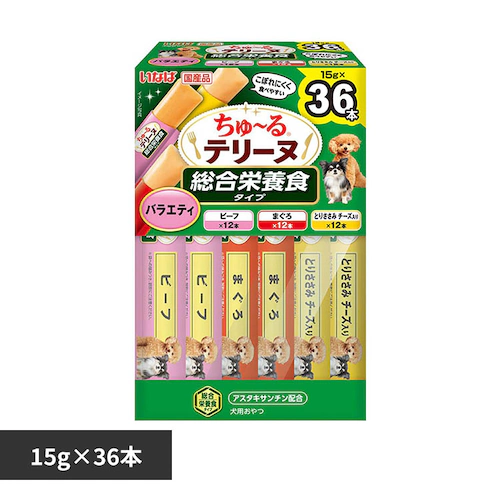 いなば ちゅ〜るテリーヌ 総合栄養食タイプ バラエティ 15g×36本 DS-493 バラエティ_0