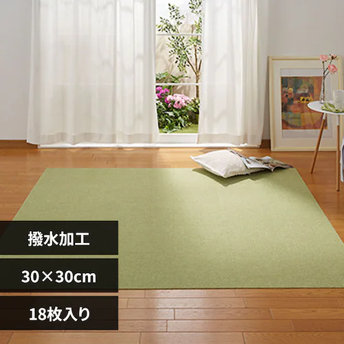 Sankopet このコ想いのタイルマット 同色18枚入 グリーン_0