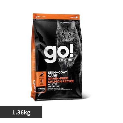 GO! GO 皮膚+被毛ケアキャット GF サーモン 1.36kg_0