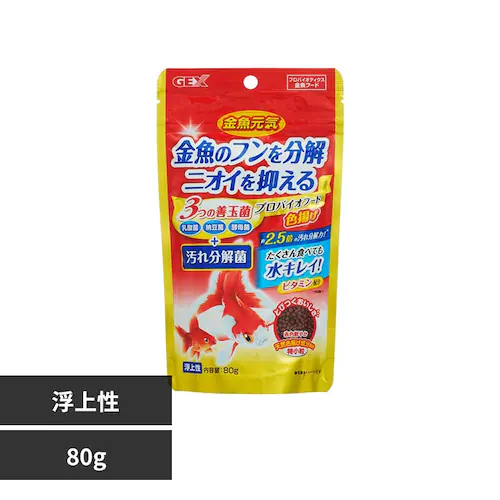 GEX 金魚元気 プロバイオフード色揚げ 80g_0