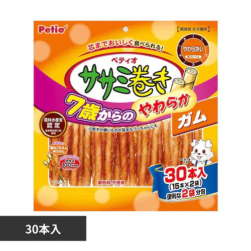 Petio 7歳からのやわらか ガム 30本 W13859 ササミ巻き_0