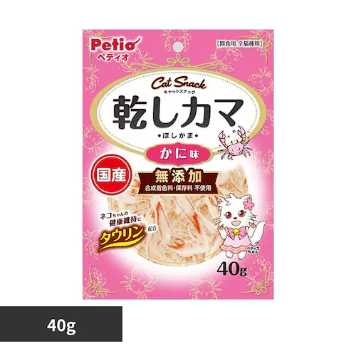 Petio キャットSNACK 乾しカマ かに味 40g W14082 かに味_0