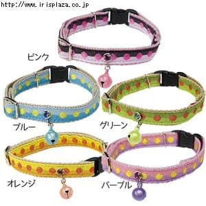  BIRDIE　FLCボンボンカラー　ピンク・ブルー・グリーン・オレンジ・パープル（猫専用首輪）【プラザセレクト】