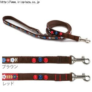 犬と生活 フォークロアフラワーリード S レッド