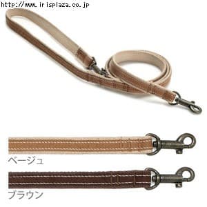  犬と生活　ベーシックリード　S　ベージュ・ブラウン【プラザセレクト】