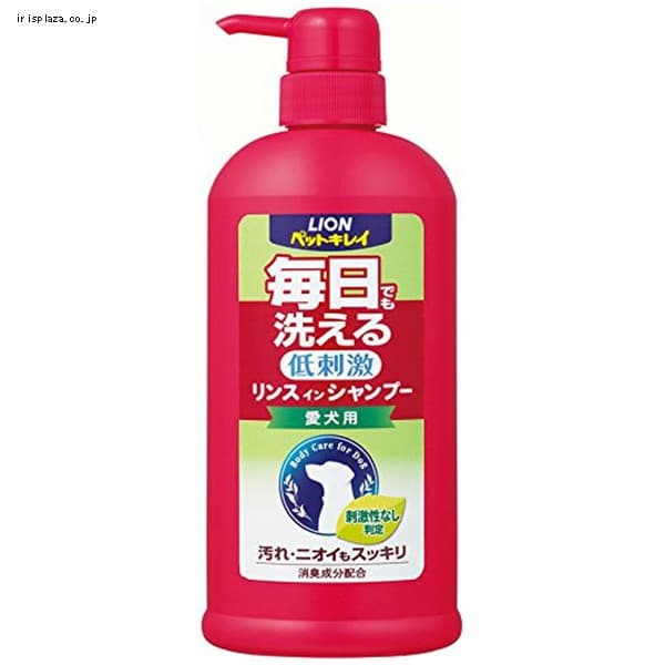 ＜アイリスプラザ＞ LIONペットキレイ 毎日でも洗えるリンスインシャンプー 愛犬用 550ml