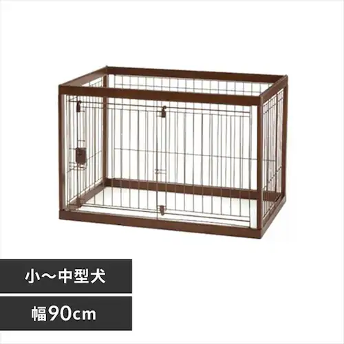 リッチェル 木製ペットサークル ダークブラウン 90-60_0