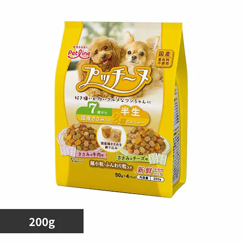 ペットライン プッチーヌ 半生 7歳から 国産ささみ入り 200g 1020216 【プラザセレクト】_0