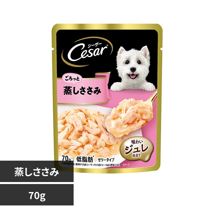 マースジャパンリミテッド シーザー パウチ 70g CEP14 ささみ&白身魚入り 彩り野菜入り 犬フード