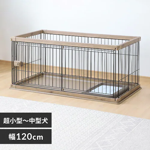 【完売品】ウッディサークル ロータイプ PWSR-1260L アッシュブラウン 犬用_0