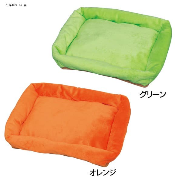 ＜アイリスプラザ＞ インテリアキャットランド用ペットベッドベルト付き P-PB-365B グリーン・オレンジ【ペット用品買い回りキャンペーン】