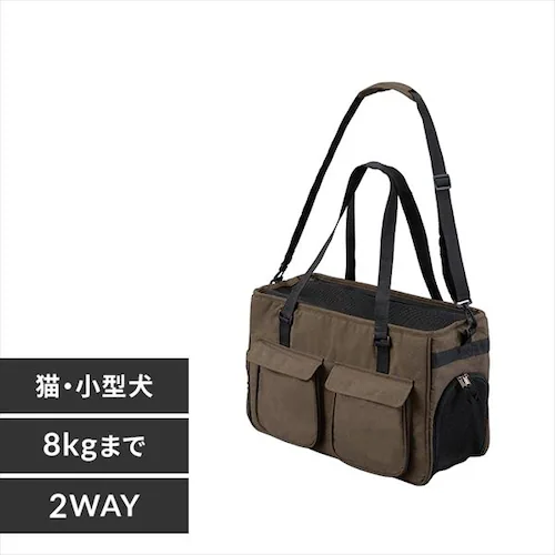 ソフトペットキャリー Mサイズ PSC-490 ブラウン犬 猫 キャリー_0