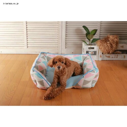 大阪杉本 接触冷感スクエアベッド 三角柄 SB-82 全2色_1