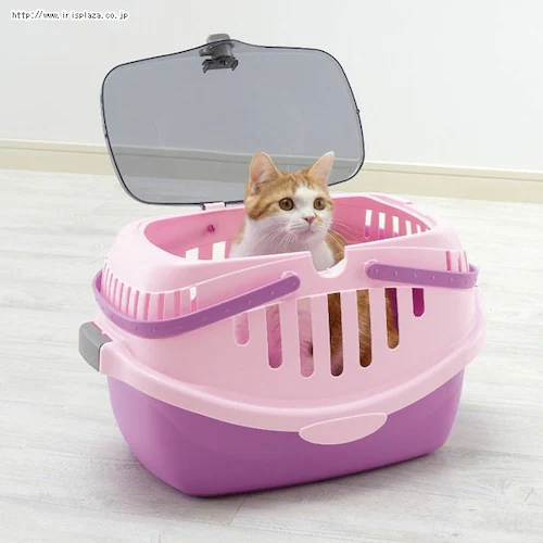 リッチェル ピコ キャットキャリー パープル・オレンジ【プラザセレクト】_1
