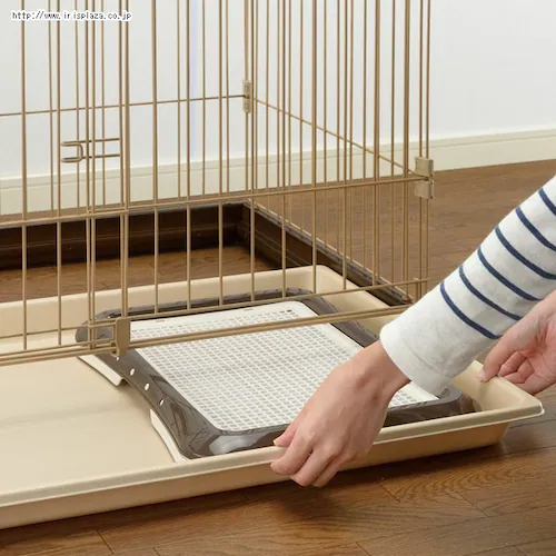 リッチェル 木製お掃除簡単ペットサークル ダークブラウン 120-60_1