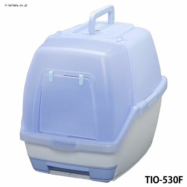 【クリックで詳細表示】1週間取り替えいらずネコトイレ フード付きセット【大玉用】TIO-530F