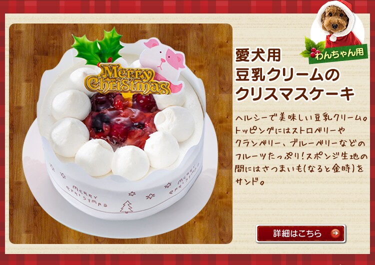 愛犬用 豆乳クリームのクリスマスケーキ