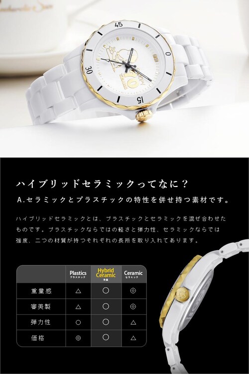 【ホワイト】【世界限定2000本】 スヌーピー 70周年記念 ダイヤ ハイブリッドセラミック 腕時計 レディース 腕 時計 キャラクター おしゃれ かわいい プレゼント クリスマス クリスマスプレゼン_2