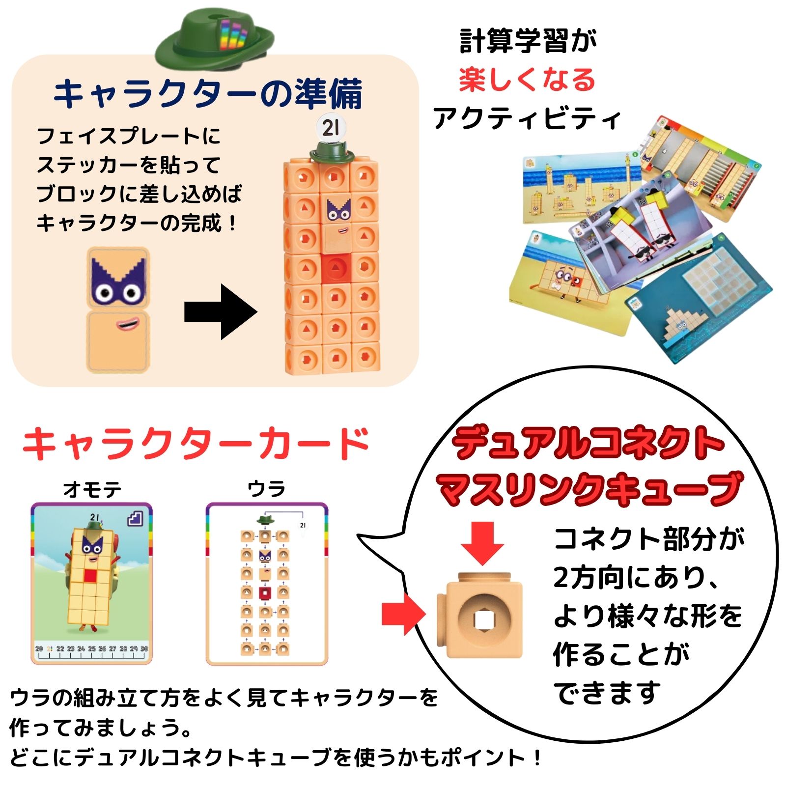 Numberblocks 算数おもちゃ マスリンクキューブ・ナンバーブロックス