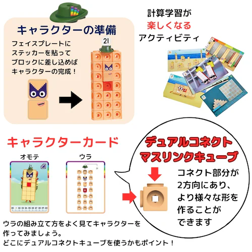 Numberblocks 算数おもちゃ マスリンクキューブ・ナンバーブロックス 算数アクティビティセット(21-30)日本語ガイド付き_3