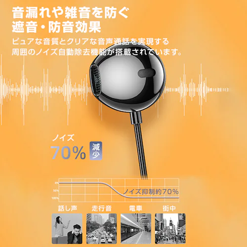 USB接続 イヤホン マイク付き パソコン用 長さ2.5m 通話可能 高音質 断線しにくい 軽量 インナーイヤー 有線 ゲーム テレワーク リモート 会議 イヤフォン【代引き不可】_9