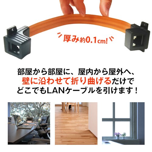 ���ԗp LAN�P�[�u�� 30cm ���p ���� �t���b�g�P�[�u�� RJ45 �z�� �H���s�v CAT5�Ή� 100BASE-TX �����`�� 100Mbps ���� ���O �� �I�t�B�X �� �h�A �T�b�V_3