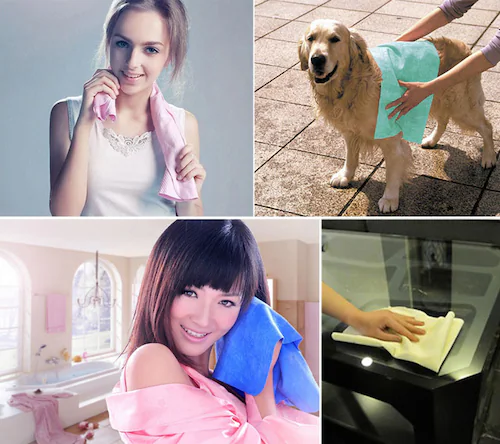 セームタオル 黄色 80*34cm スイムタオル 水泳 海 スポーツ ジム タオル 速乾 冷感 背中までふける 大判タイプ 超吸水 熱中症対策 洗車 キッチン ペット 送料無料 80×30cm_5