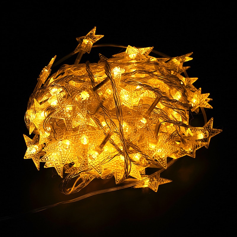 星 カラフル 電池(80球) フェアリーライト ledイルミネーションライト