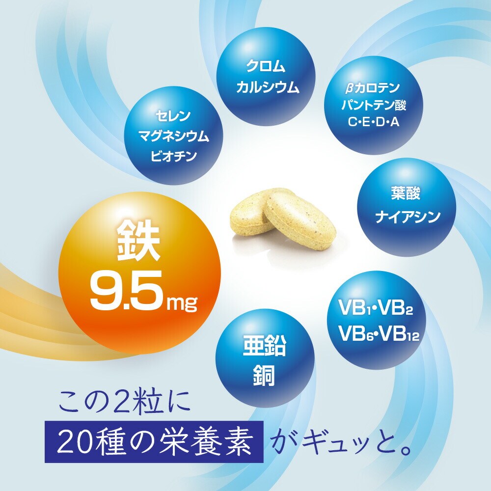 コプリナ 20種マルチビタミン&鉄・ミネラル 120粒 60日分 SE1000471