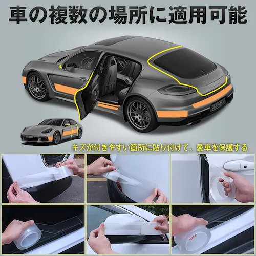 �v���e�N�V�����t�B���� �u���b�N �ԗp�h�A�t�B���� 2�Z�b�g �J�[�t�B���� �� ���� �Ռ� �h�~ �A�G�b�W���[���ԃh�A�ی� �АՂȂ� ���� �� 7cmx5m_6