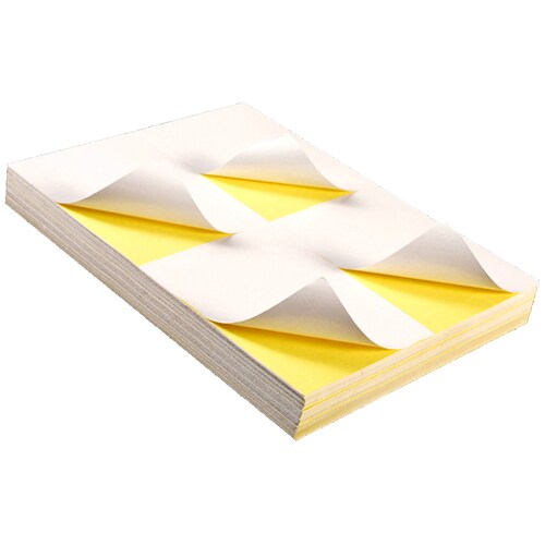 ラベルシール 4面 A4サイズ 100枚 400片 余白無し ツヤ消し 強粘着 クリックポスト 送り状 インクジェット レーザー プリンター 対応 インク付きやすい 用紙 OA_1