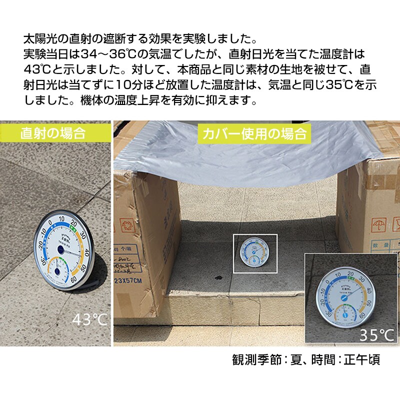 エアコン S(75*26*57) 室外機 全面カバー 被せるだけ 簡単 防水 撥水