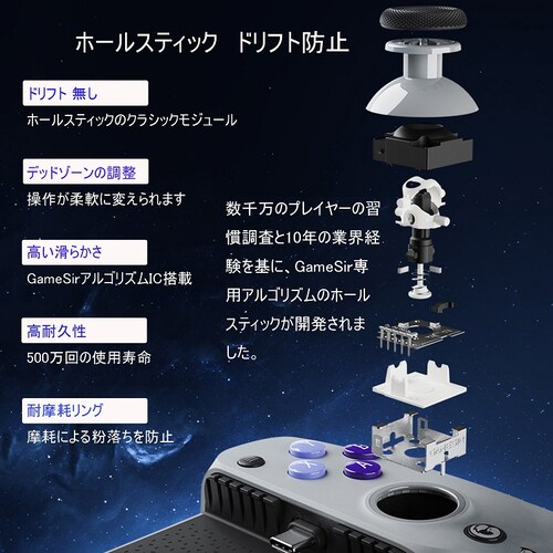 GameSir G8 Galileo �X�}�z �Q�[���R���g���[���[ �Q�[���p�b�h ��x�� Type-C�ڑ� iPhone15 Android�Ή� �p�X�X���[�[�d �{�^���J�X�^�� �C���z���W���b�N����_11