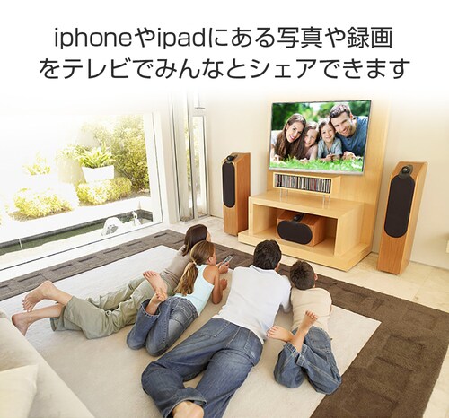 Lightning�[�q�Ή� HDMI�ϊ��P�[�u�� 1080P�Ή� �z���C�g �X�}�z�p �f���o�̓A�_�v�^_1