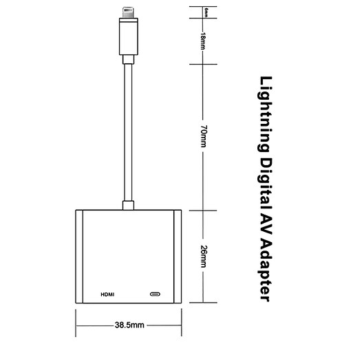 Lightning�[�q�Ή� HDMI�ϊ��P�[�u�� 1080P�Ή� �z���C�g �X�}�z�p �f���o�̓A�_�v�^_12