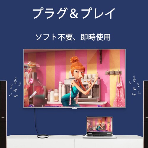 Displayport to HDMI �ϊ� �P�[�u�� 1.8m dp hdmi 4K �A�_�v�^ �I�X DP HDMI �P�[�u���f�B�X�v���C�|�[�g �P�[�u�� �A�_�v�^�[ PC ���j�^�[ �f�B�X�v���[��_2