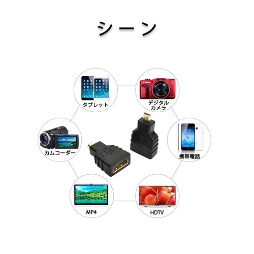 micro HDMItoHDMI �ϊ��A�_�v�^ �}�C�N��HDMI�I�X�̕W��HDMI���X �R�l�N�^�[ V1.4 1080P �X�}�z �^�u���b�g�J���� DV �� �e���r ���j�^�[ �v���W�F�N�^�[_2